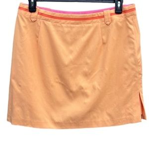 NWT Tehama Nancy Haley Ribbon Trim Skort Orange Size 14 Golf